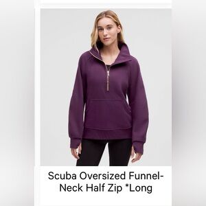 Lululemon Purple Half-Zip Pullover